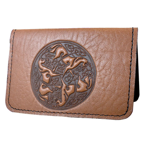 Leather Card Holder - Celtic Horse in Saddle