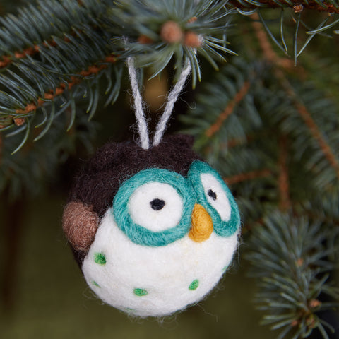 Blue Owl Woolie Ornament
