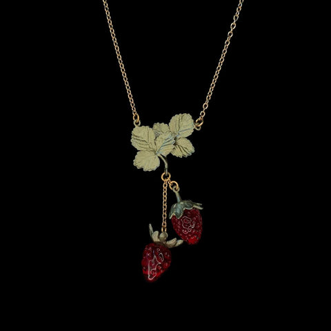 Strawberry 16" Adjustable Double Drop Pendant by Michael Michaud