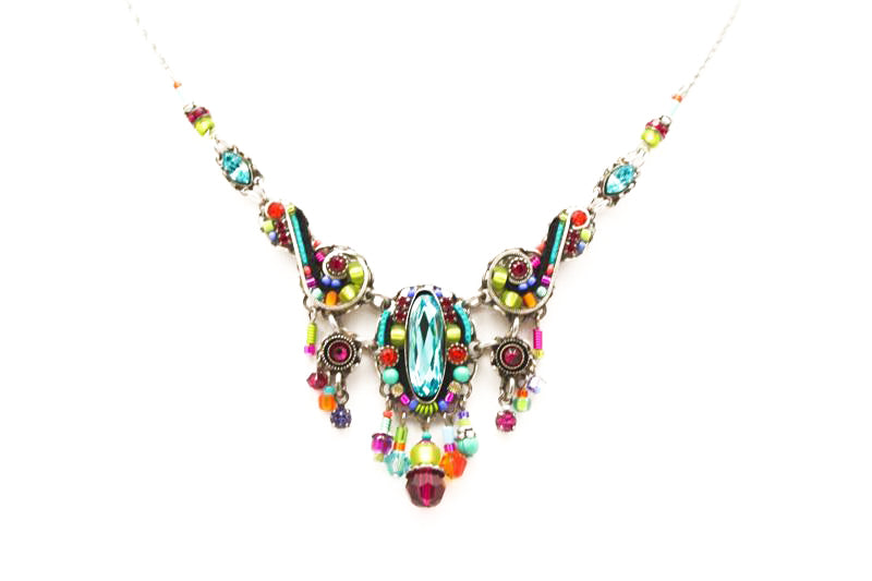 Multi Color Lavish Large Necklace by Firefly Jewelry