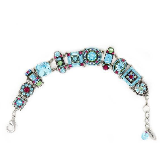 Light Turquoise La Dolce Vita Crystal Bracelet by Firefly Jewelry