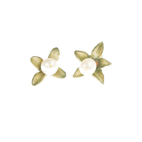 Boxwood Post Earrings by Michael Michaud