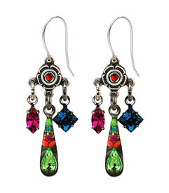Multi Color Mini Chandelier Earrings by Firefly Jewelry