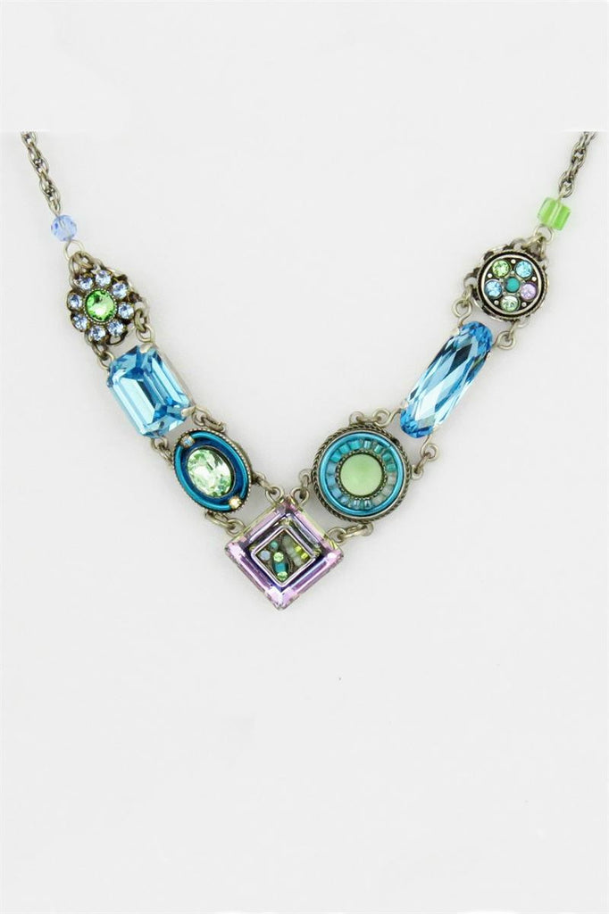 Light Blue La Dolce Vita V Necklace by Firefly Jewelry