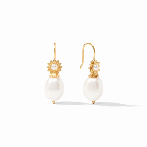 Flora Gold Pearl Earrings by Julie Vos