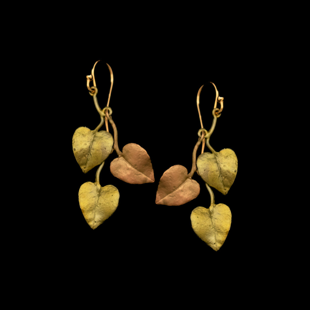 Sweet Potato Vine Dangle Earrings By Michael Michaud