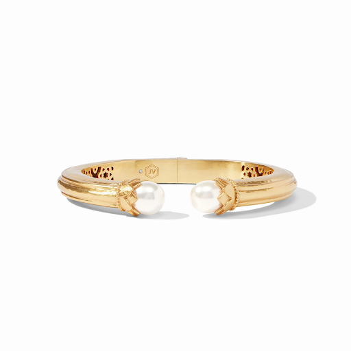 Flora Demi Gold Pearl Cuff Bracelet by Julie Vos
