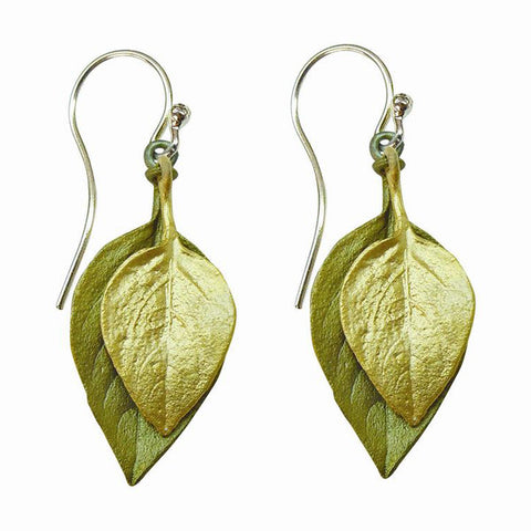 Basil Two Tone Wire Earrings by Michael Michaud