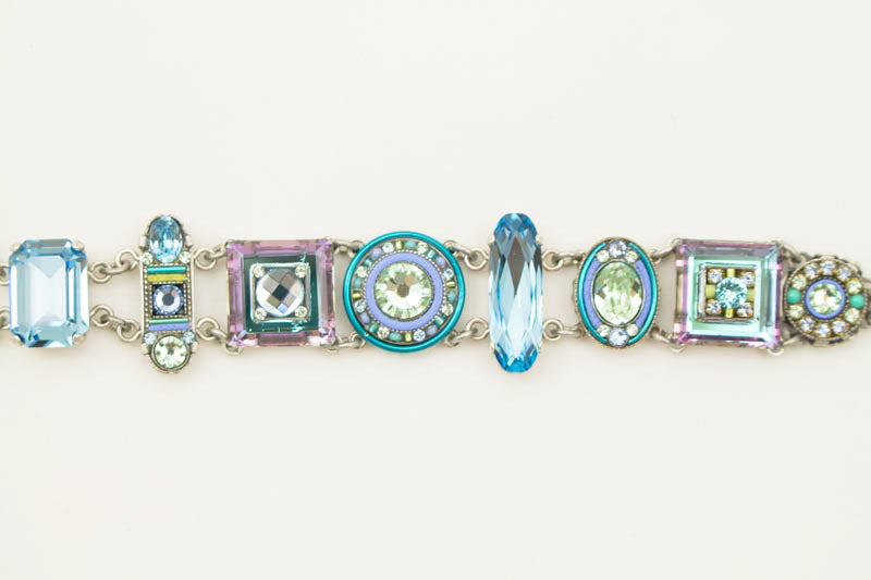 Aquamarine La Dolce Vita Crystal Bracelet by Firefly Jewelry