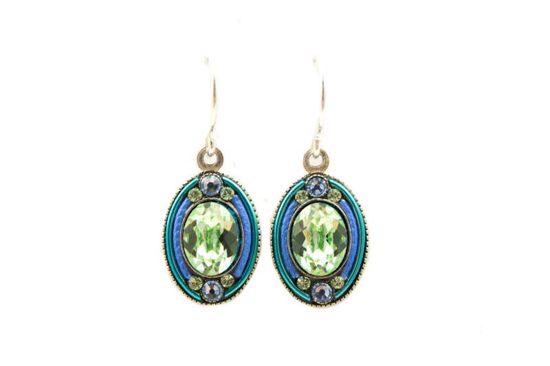 Aqua La Dolce Vita Oval Earrings by Firefly Jewelry