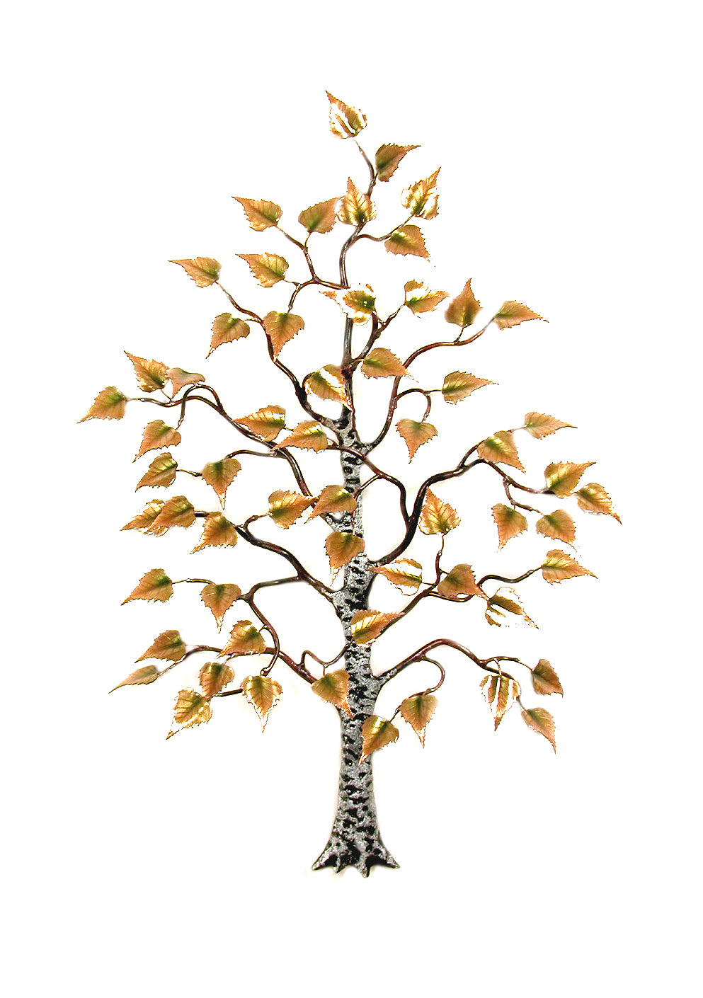 Birch Tree with Enameled Leaves by Bovano Cheshire