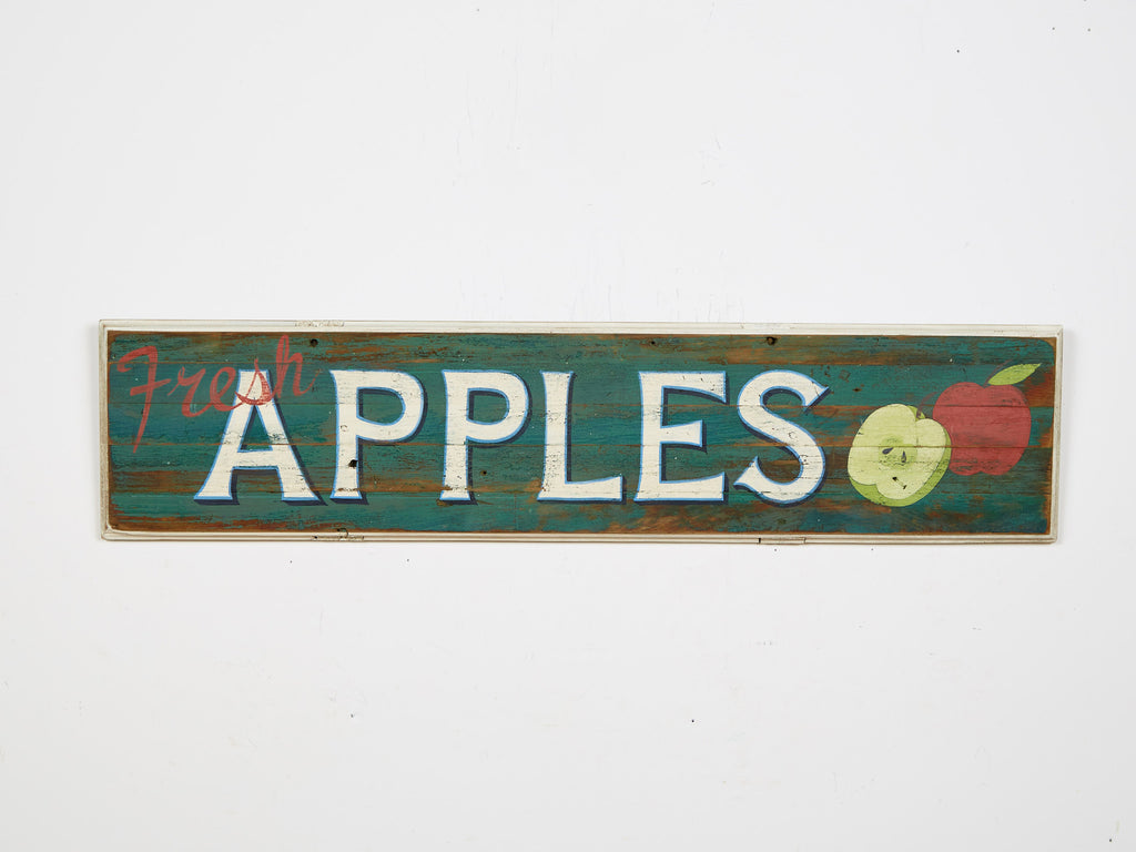 Fresh Apples Sign (green) Americana Art