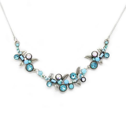 Light Turquoise Scallop Necklace by Firefly Jewelry