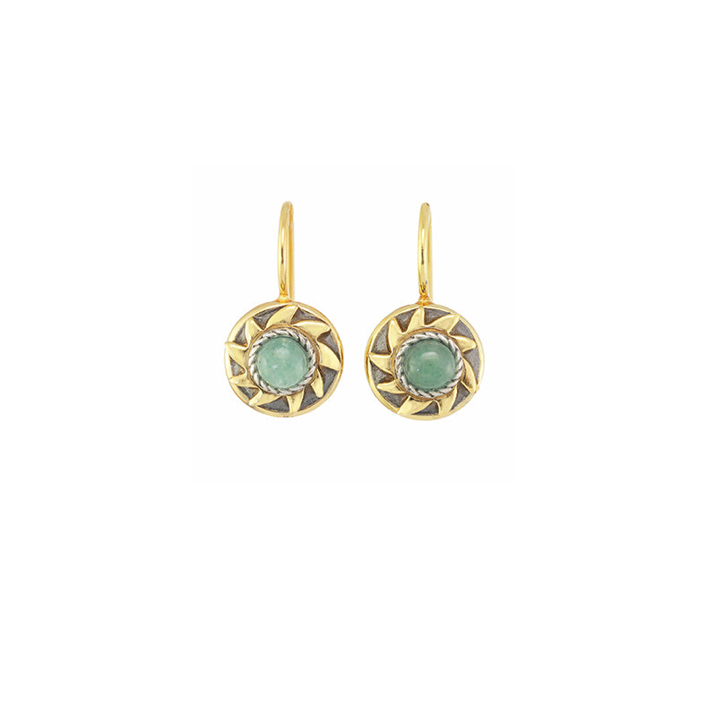 Small Floral Turquoise Earrings