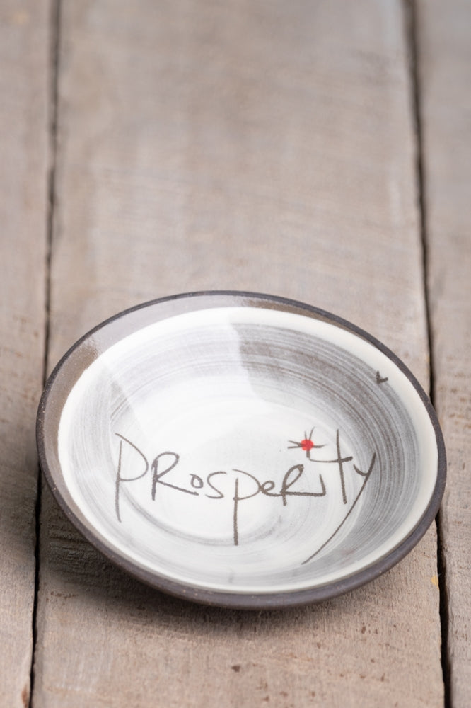 Prosperity Mini Bowl Hand Painted Ceramic