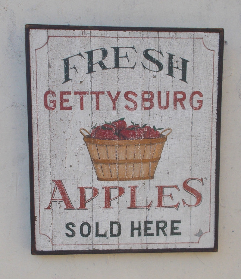 Gettysburg Apples Americana Art - 23" x 25"