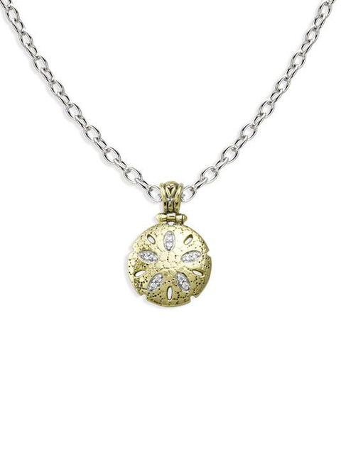 Seaside Sand Dollar Pendant with Chain by John Medeiros