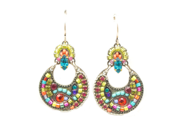 Multi Color Mosiac Earrings by Firefly