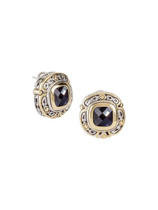 Pedras Collection Omega Clip Stud Earrings in Black by John Medeiros