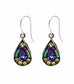 Lavender Mosaic Tear Drop Earrings by Firefly Jewelry