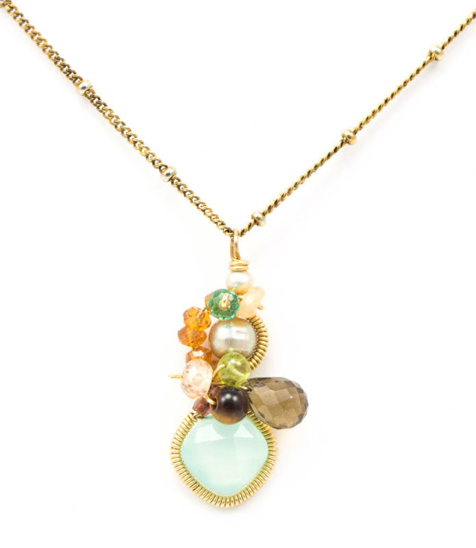Baby Bella Chalcedony Necklace by Anna Balkan
