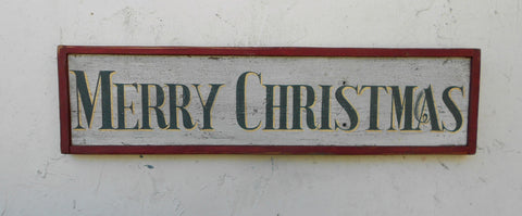 Merry Christmas Americana Art - 8x30