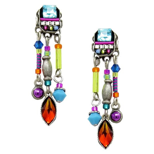 Multi Color Milano Petite with Dangles Earrings by Firefly Jewelry