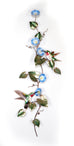 Two Hummingbirds on Morning Glory Vine - Large Wall Art by Bovano