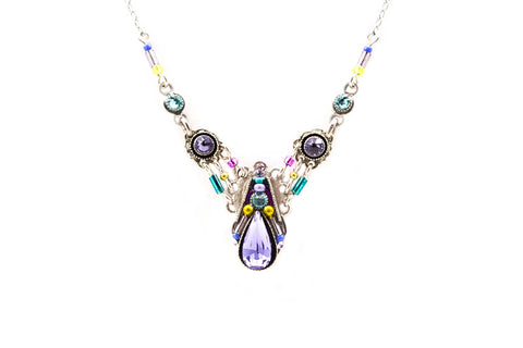 Tanzanite Camelia Simple Necklace by Firefly Jewelry