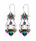 Multi Color Elaborate Spiral Earrings by Firefly Jewelry