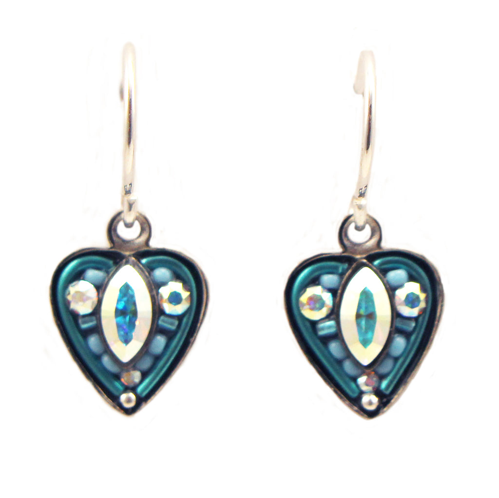 Ice Heart with Marquis Stone Earrings by Firefly Jewelry