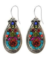 Multi Color Mosaic Earrings by Firefly Jewelry