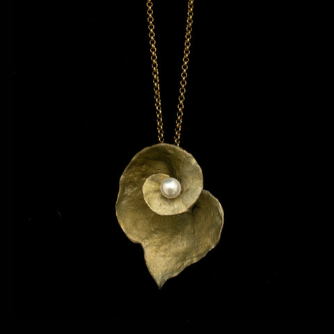 Spiral Geranium 24'' Adj. Pendant on Chain By Michael Michaud