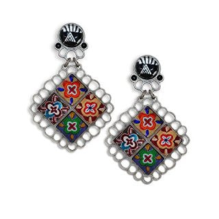 Pinwheel Diamond Post Earrings