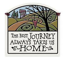 A Journey Takes Us Home Small Arch Ceramic Tile