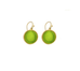 Bubble Dainty Green Wire Earrings by Michael Michaud