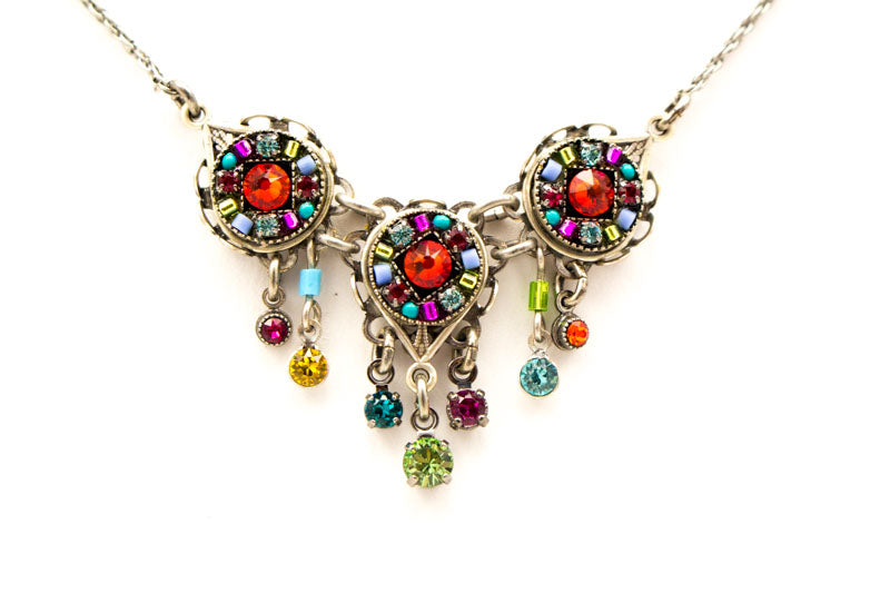 Multicolor Isabella with Drop Necklace by Firefly Jewelry