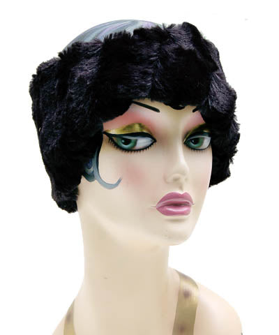Minky In Black Luxury Faux Fur Headband