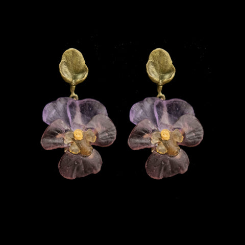 Pansies Post Earrings By Michael Michaud