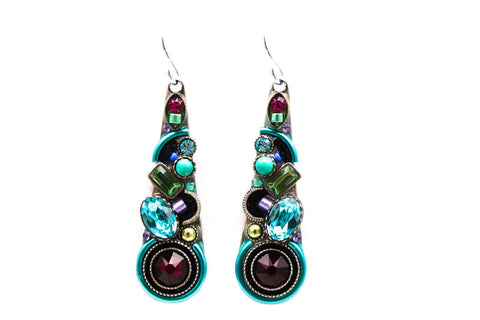 Light Turquoise Calypso Teardrop Earrings by Firefly Jewelry