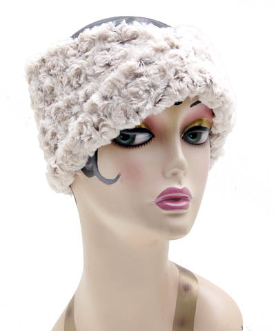 Rosebud In Brown Luxury Faux Fur Headband