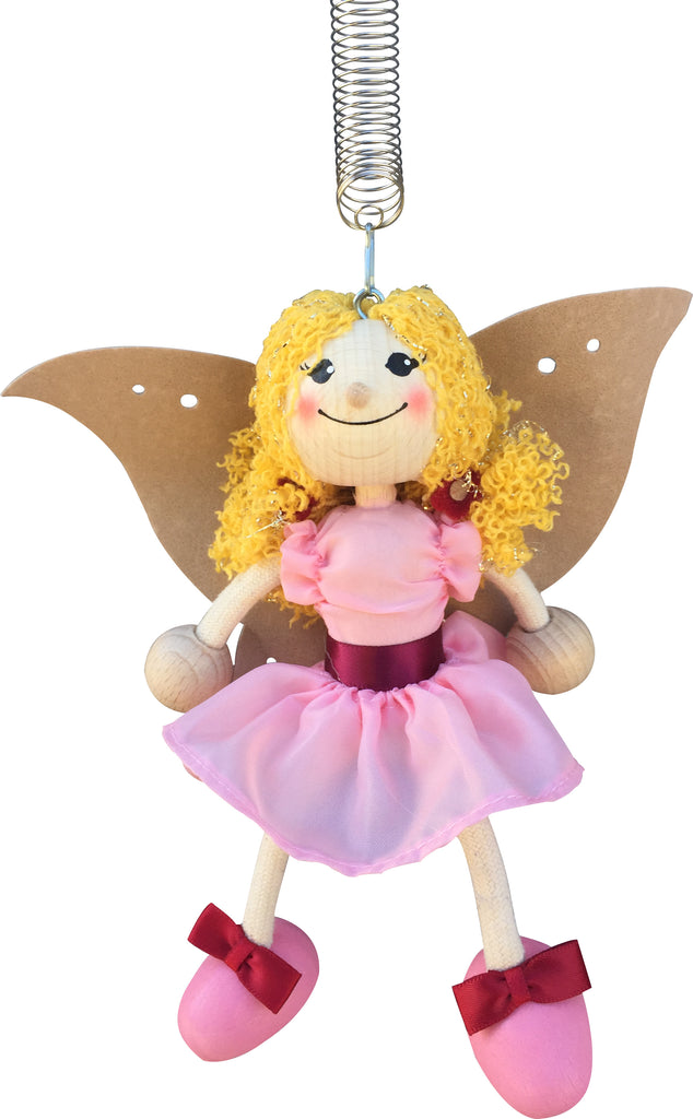 Fairy/Pink Large Wings Handcrafted Wooden Jumpie