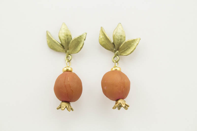 Pomegrante Post Earrings