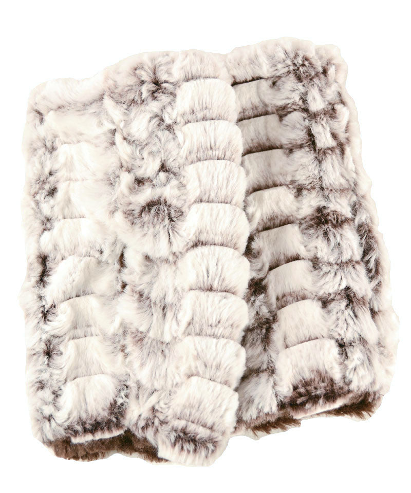 Snow Flurry Luxury Faux Fur Fingerless Gloves