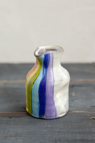 Rainbow Mini Pitcher Hand Painted Ceramic