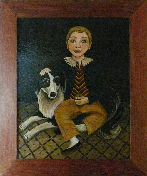 Boy with Dog by Susan Daul
