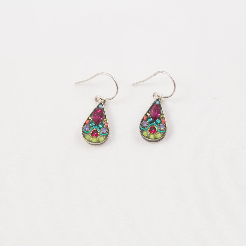 Multi Color Swirl Mosaic Earrings by Firefly Jewelry