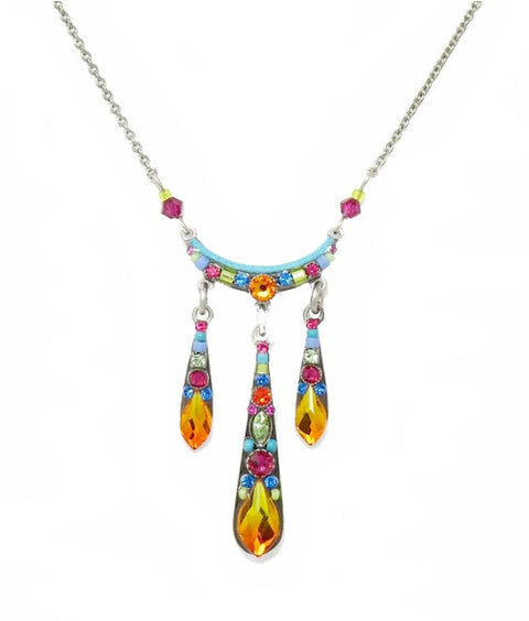 Multi Color Small Gazelle Necklace by Firefly Jewelry