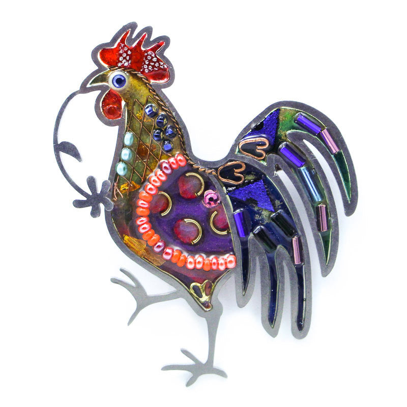 Rockin Rouge Rooster Pin
