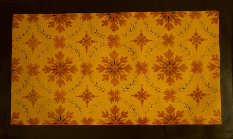 Humphries House with Border in Yellow Ochre Floorcloth